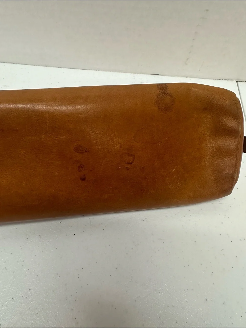 TUMI 40th Anniversary 1975 Brown Leather Pencil Case Cord Tech Pouch